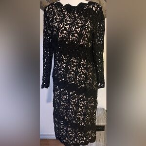 Elegant Black Lace Dress
